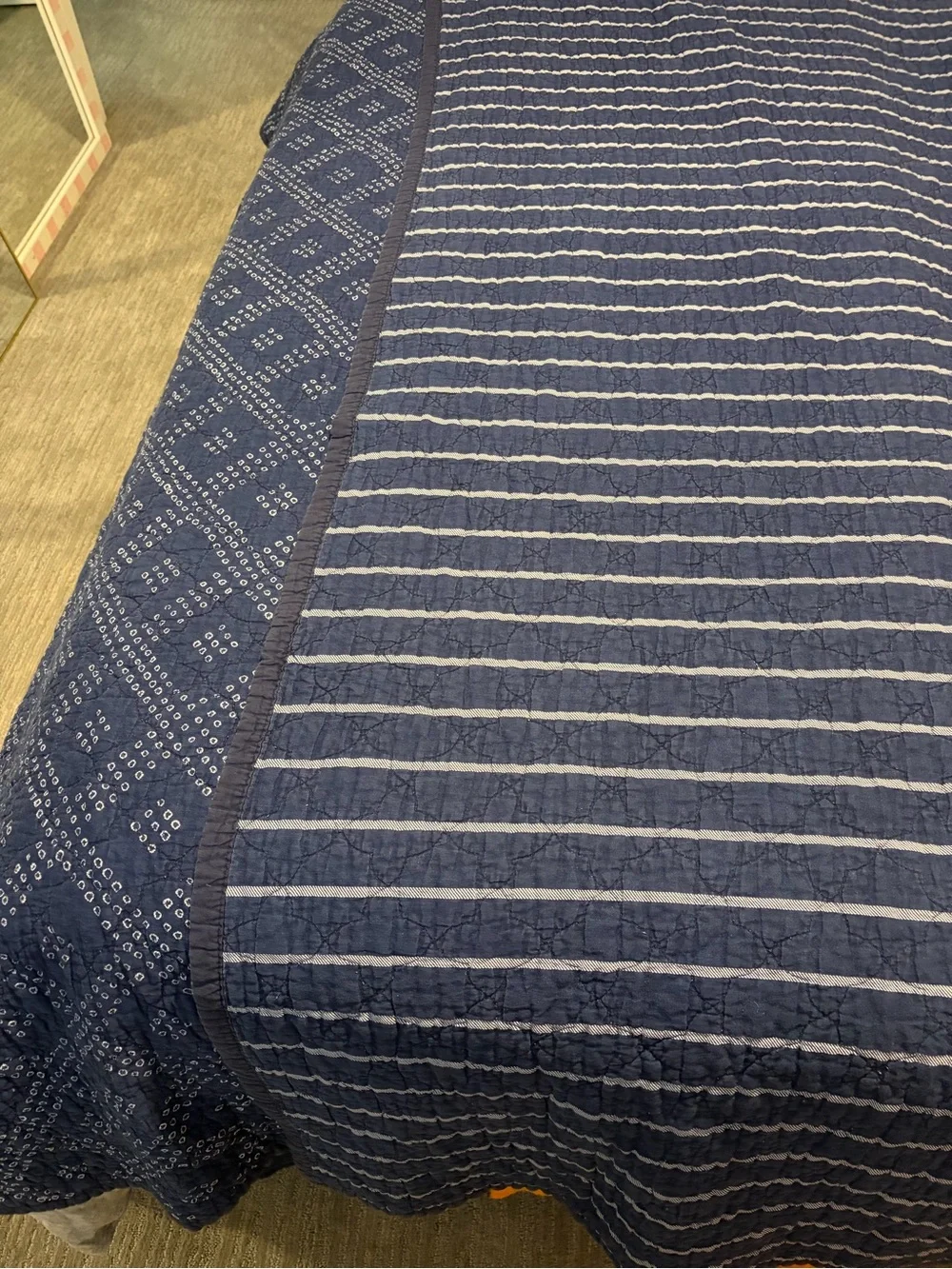 Threshold Navy Blue Quilt 100% Cotton